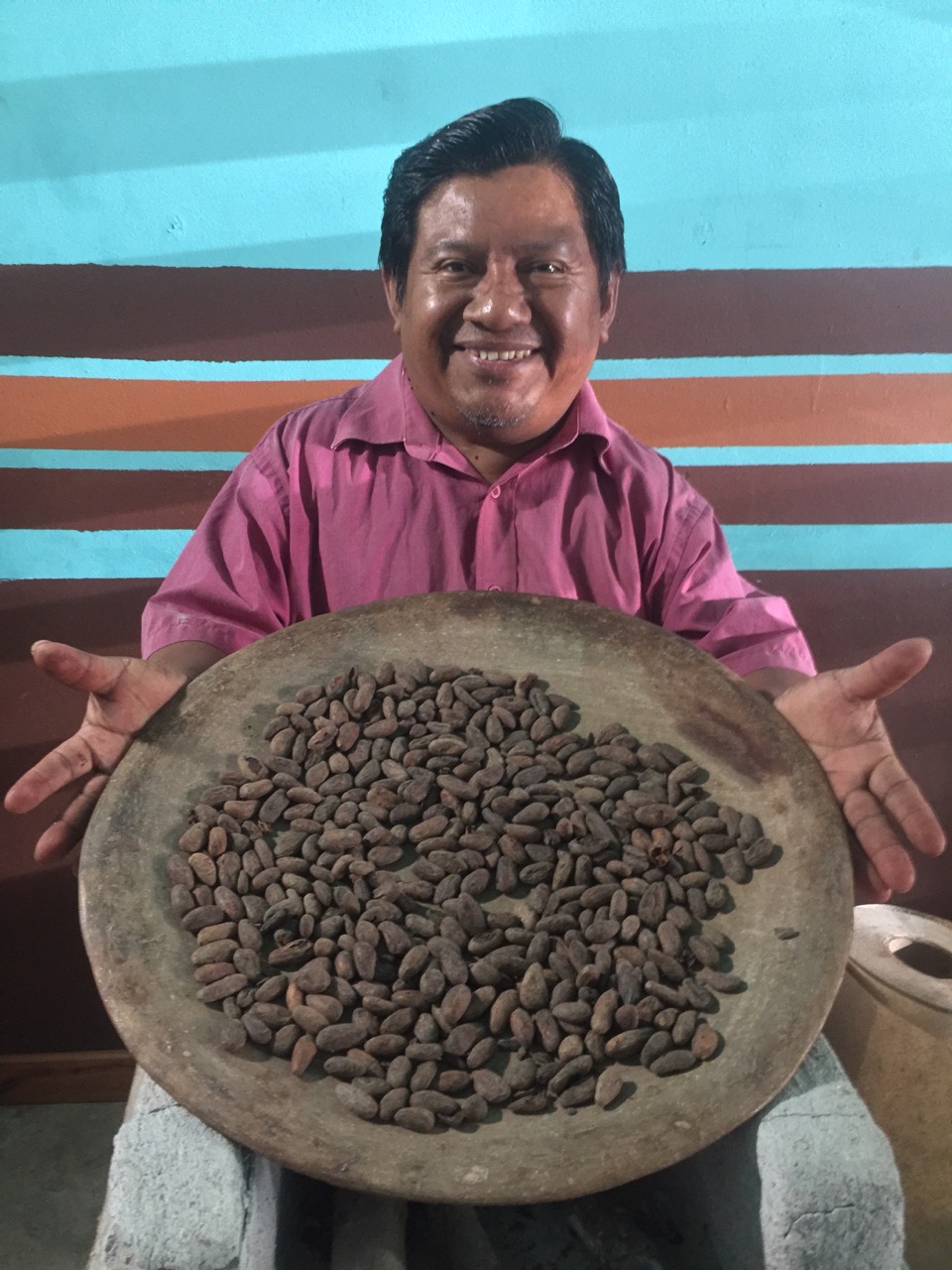 Mayan with chocolate beans